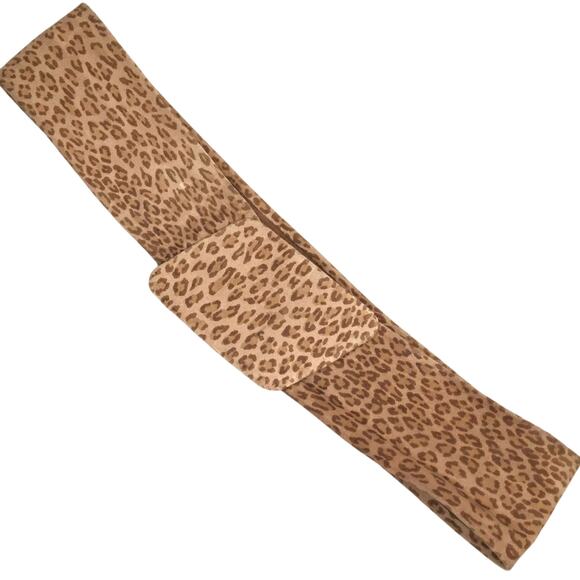 Vintage Pinup Leopard Print Suede Belt Size XS - Picture 1 of 3